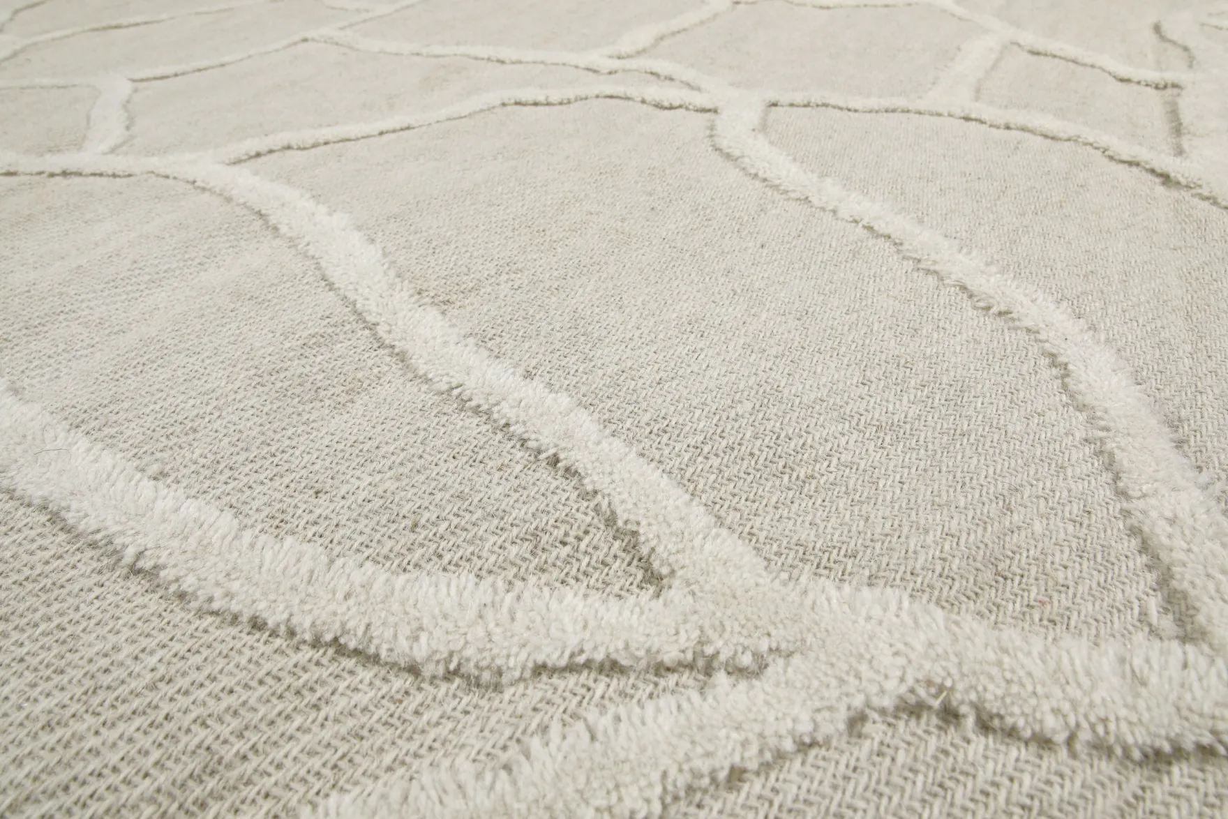 Kurzflor Teppich Rund Creme Weiß "Hamptons TWENTYSIX" WECONhome