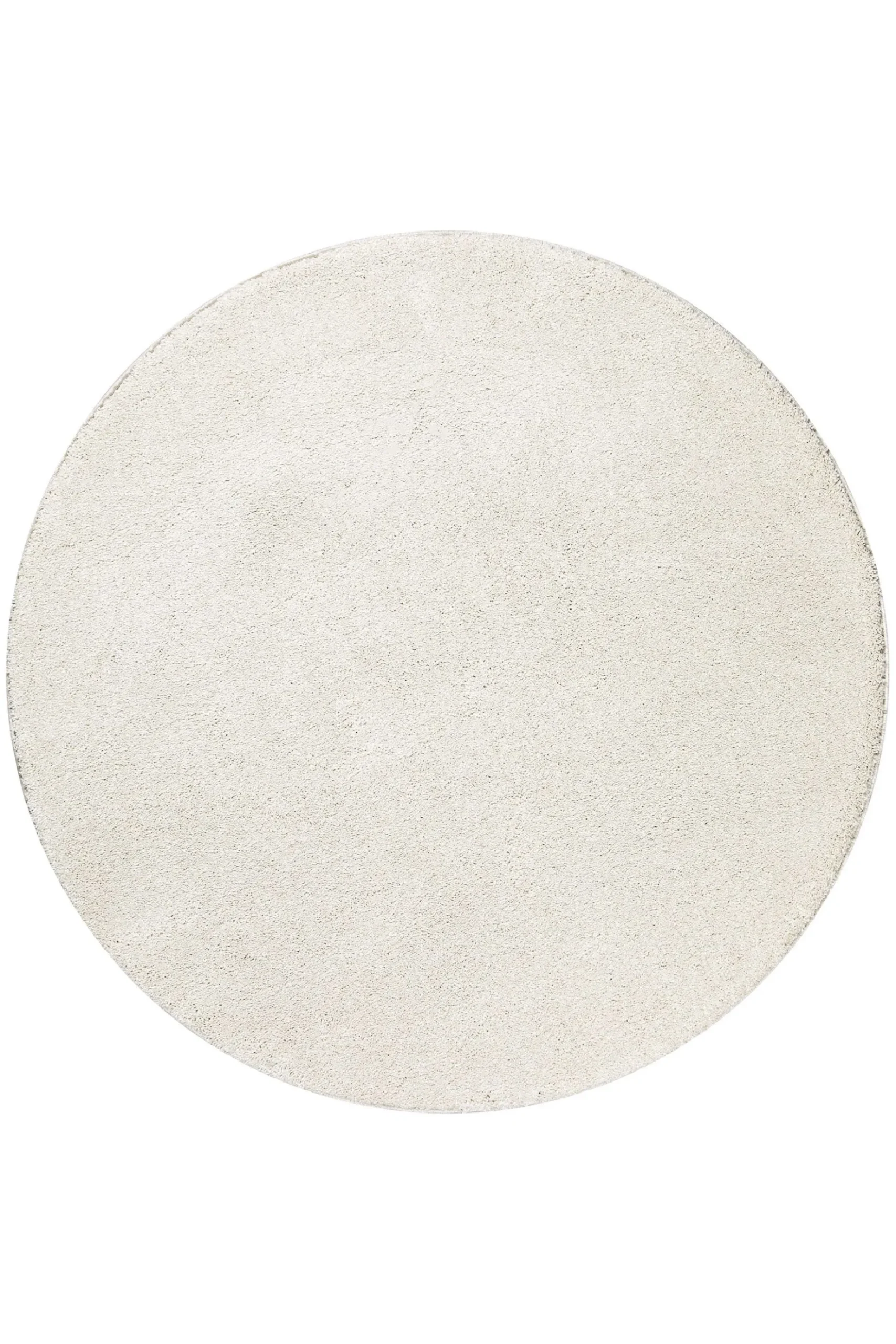 Kurzflorteppich Rund Creme Weiß "Wogh" WECONhome