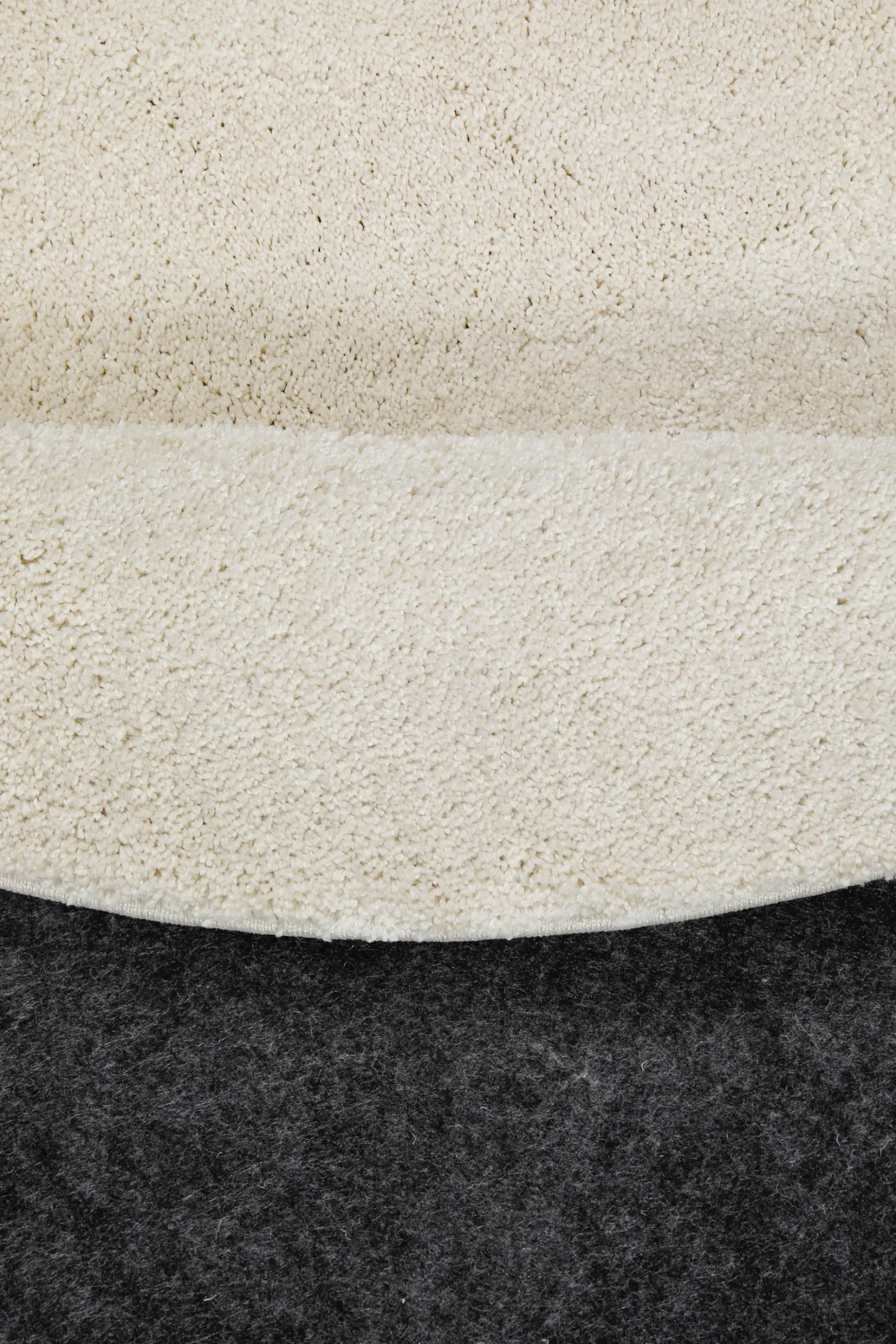 Kurzflorteppich Rund Creme Weiß "Wogh" WECONhome
