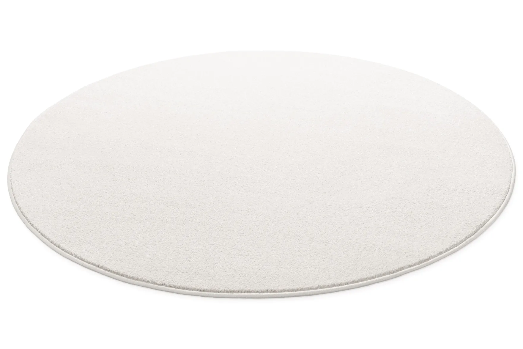 Kurzflorteppich Rund Creme Weiß "Freja" WECONhome Basics