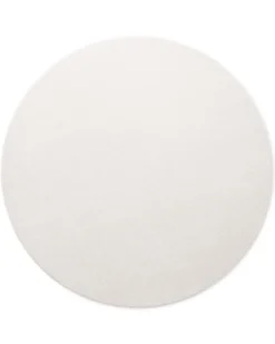 Kurzflorteppich Rund Creme Weiß