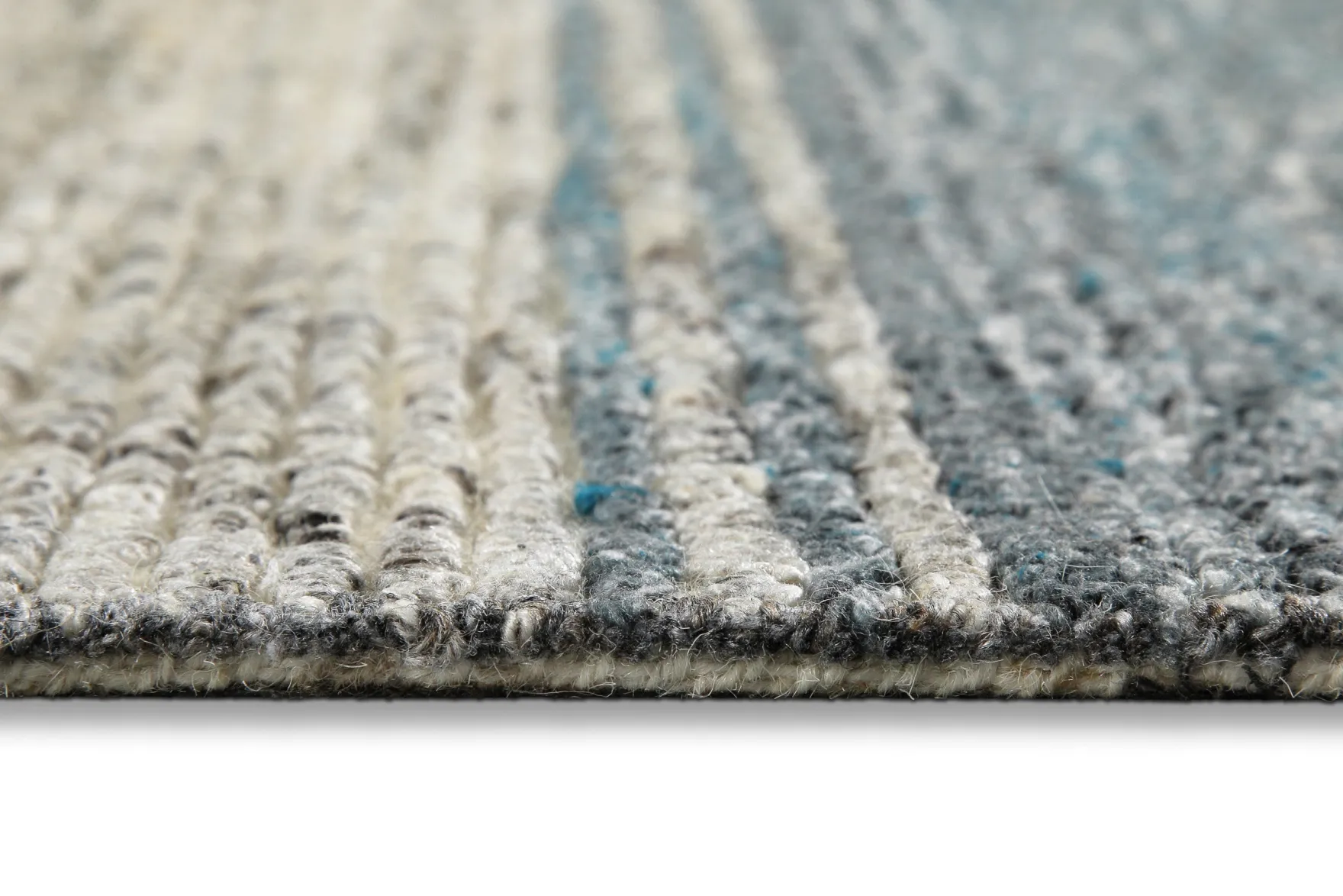 Kurzflor Teppich Rund Grau Blau meliert "Hamptons TWENTYFOUR" WECONhome