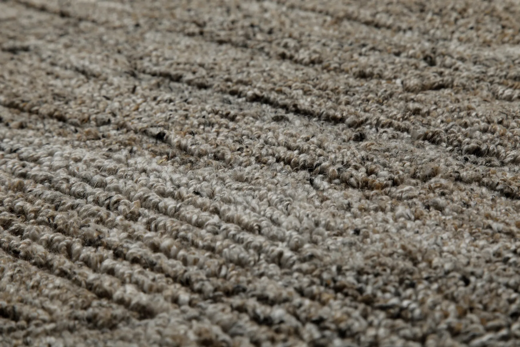 Kurzflor Teppich Rund Grau Braun meliert "Hamptons EIGHTEEN" WECONhome