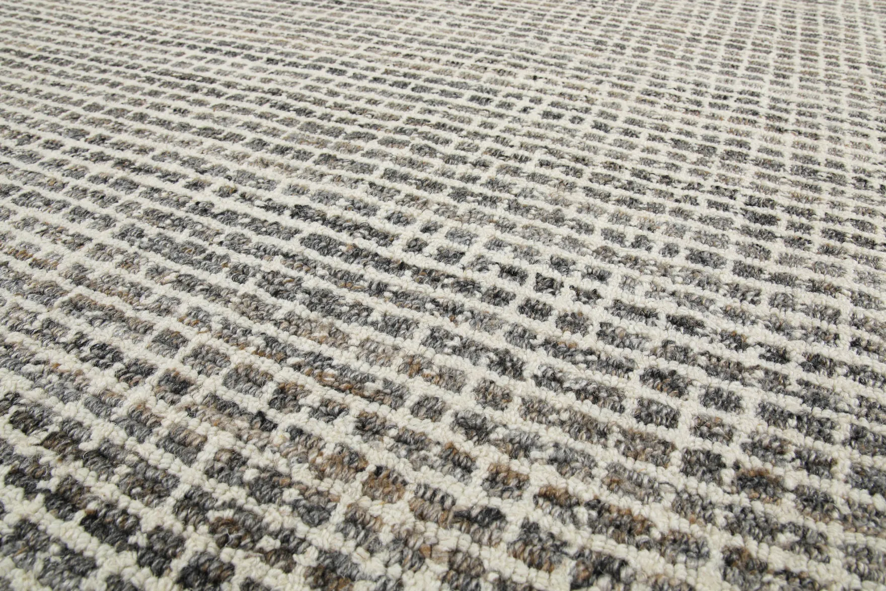 Kurzflor Teppich Rund Grau Braun meliert "Hamptons FOURTEEN" WECONhome