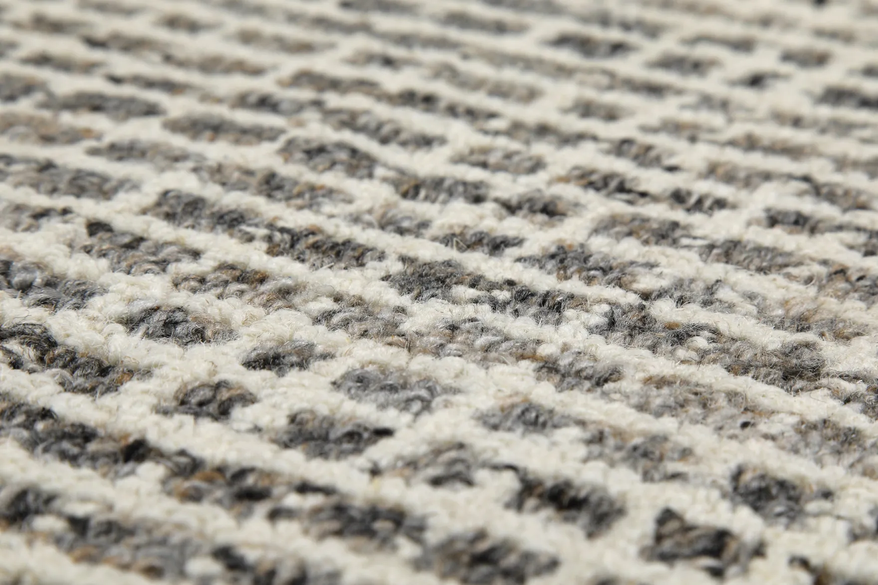 Kurzflor Teppich Rund Grau Braun meliert "Hamptons FOURTEEN" WECONhome