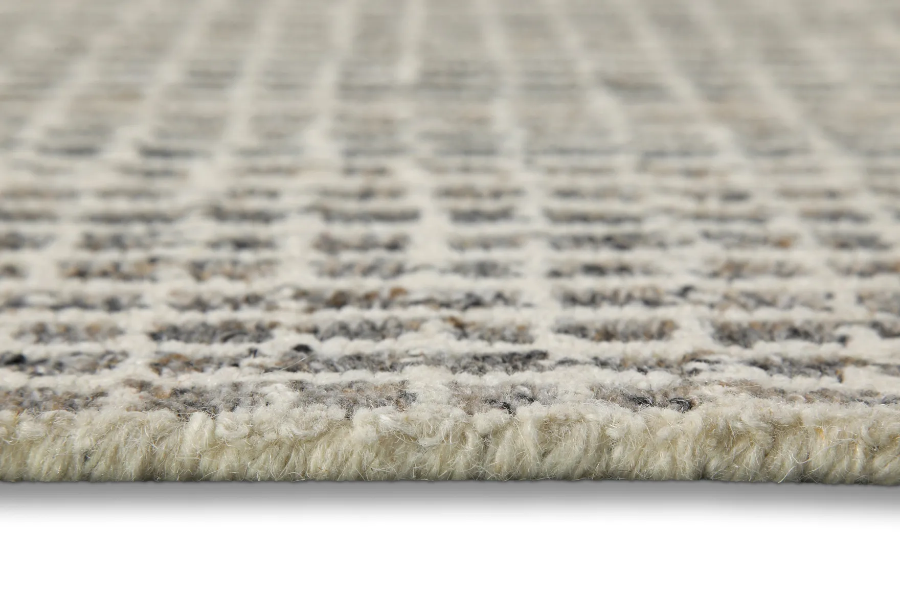 Kurzflor Teppich Rund Grau Braun meliert "Hamptons FOURTEEN" WECONhome