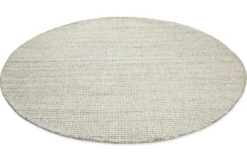 Kurzflor Teppich Rund Greige meliert "Hamptons FOURTEEN" WECONhome