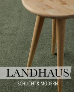 Kurzflorteppich Rund Laub Grün