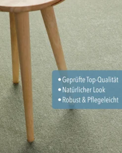 Kurzflorteppich Rund Licht Grün "Montepulciano" Homie Living