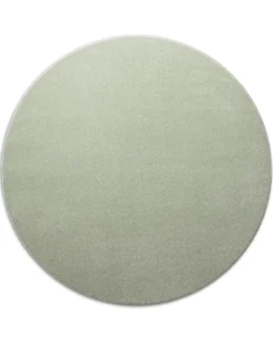 Kurzflorteppich Rund Licht Grün