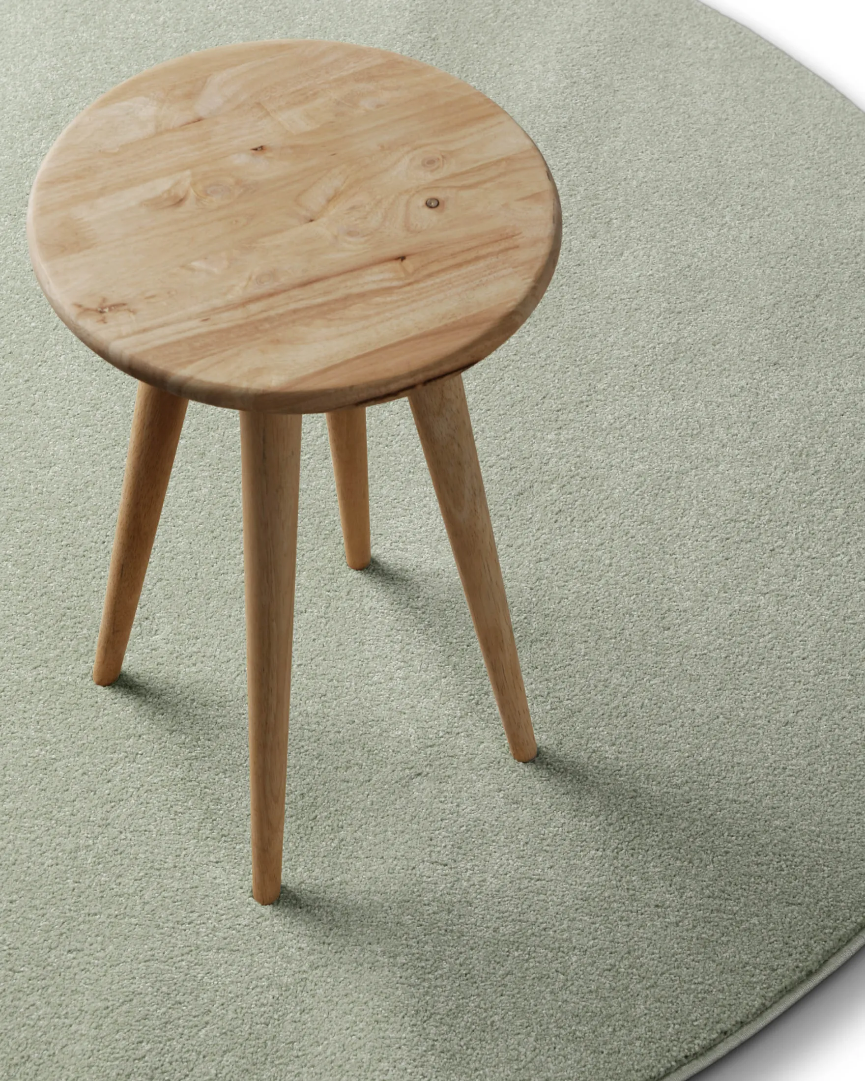 Kurzflorteppich Rund Licht Grün "Freja" WECONhome Basics