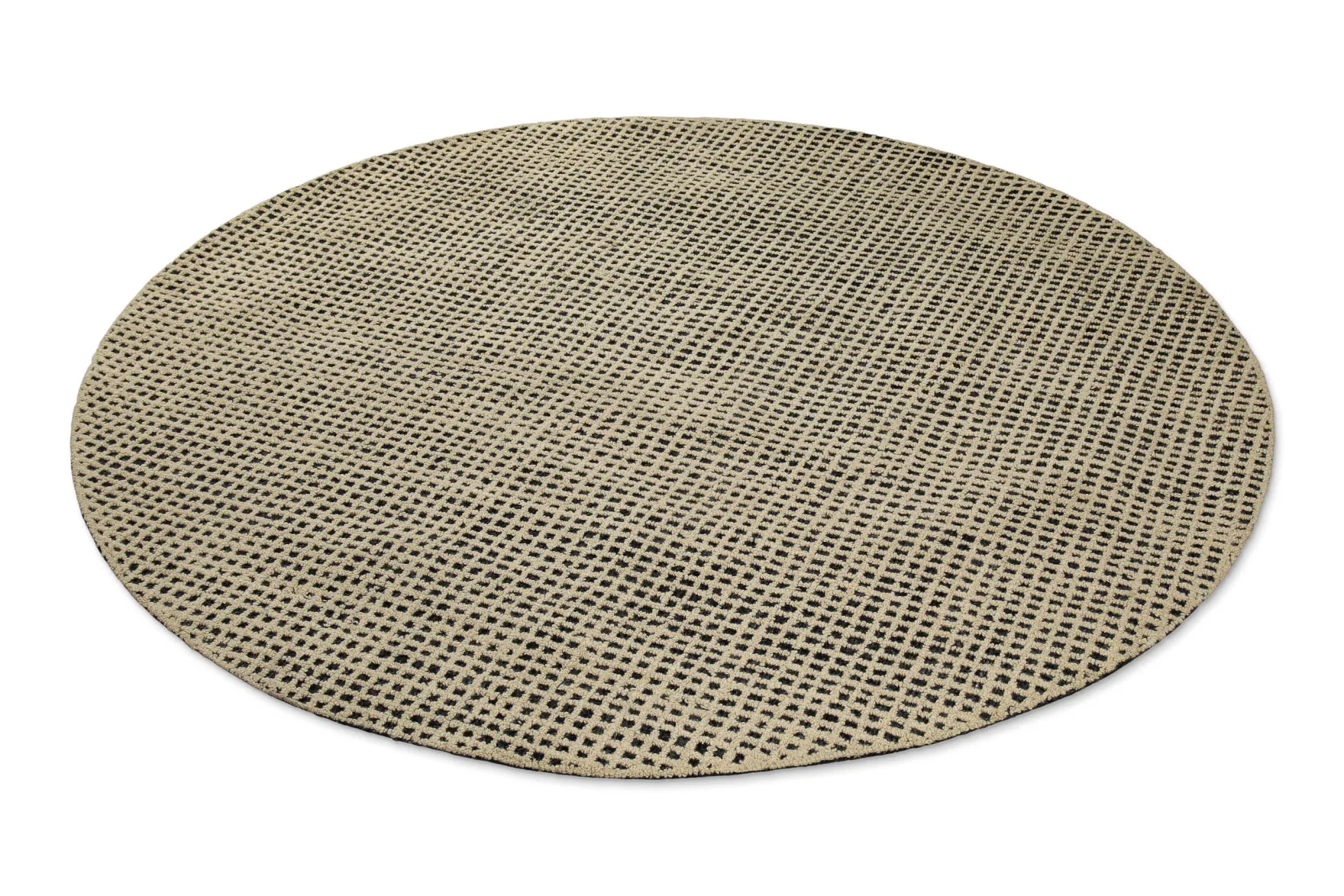 Kurzflor Teppich Rund Sand Beige "Hamptons TWENTYNINE" WECONhome
