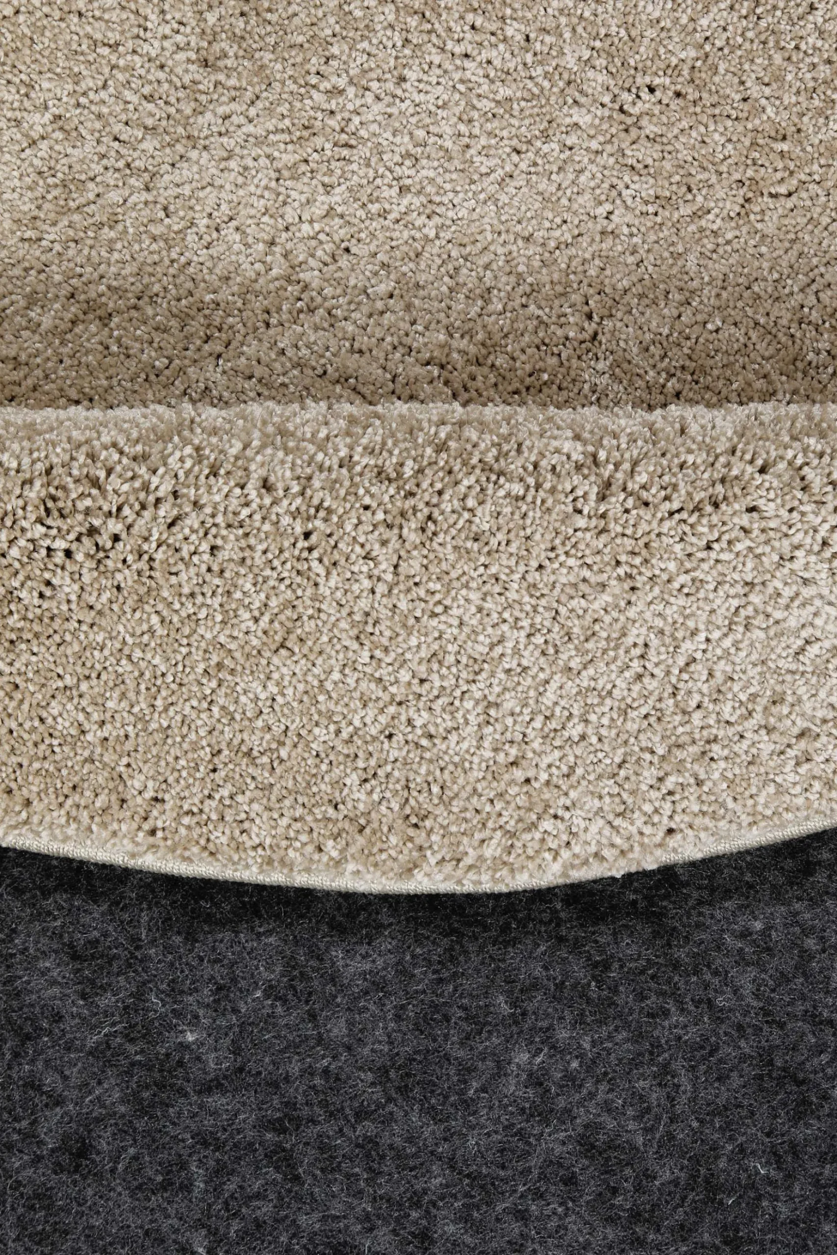 Kurzflorteppich Rund Sand Beige "Wogh" WECONhome