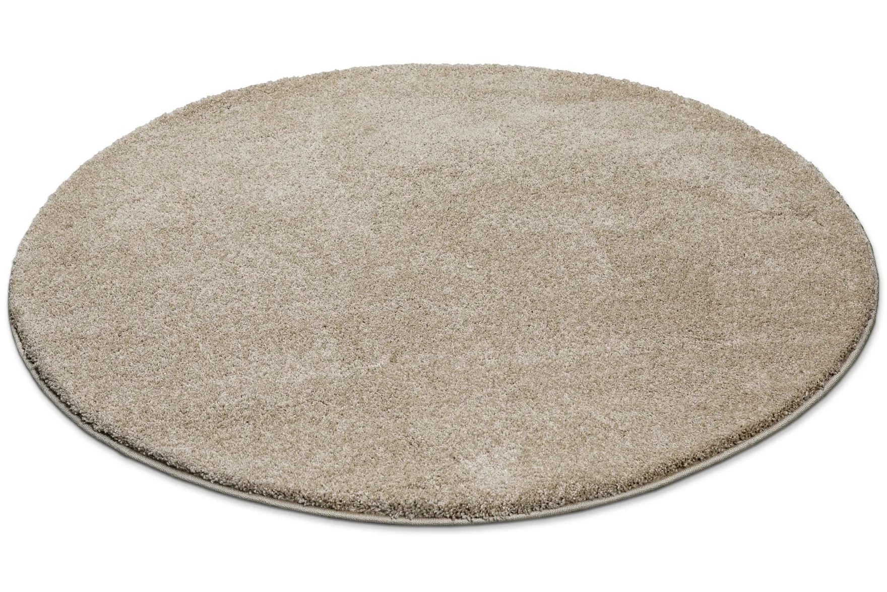 Kurzflorteppich Rund Sand Beige "Wogh" WECONhome