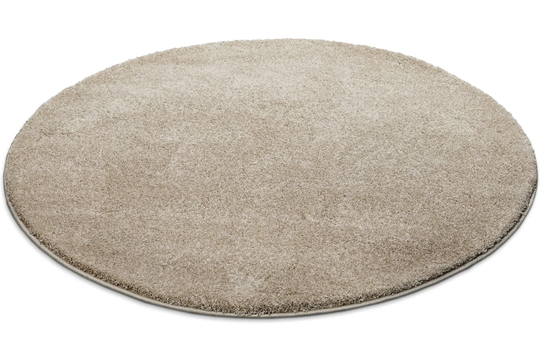 Kurzflorteppich Rund Sand Beige "Nova" WECONhome Basics