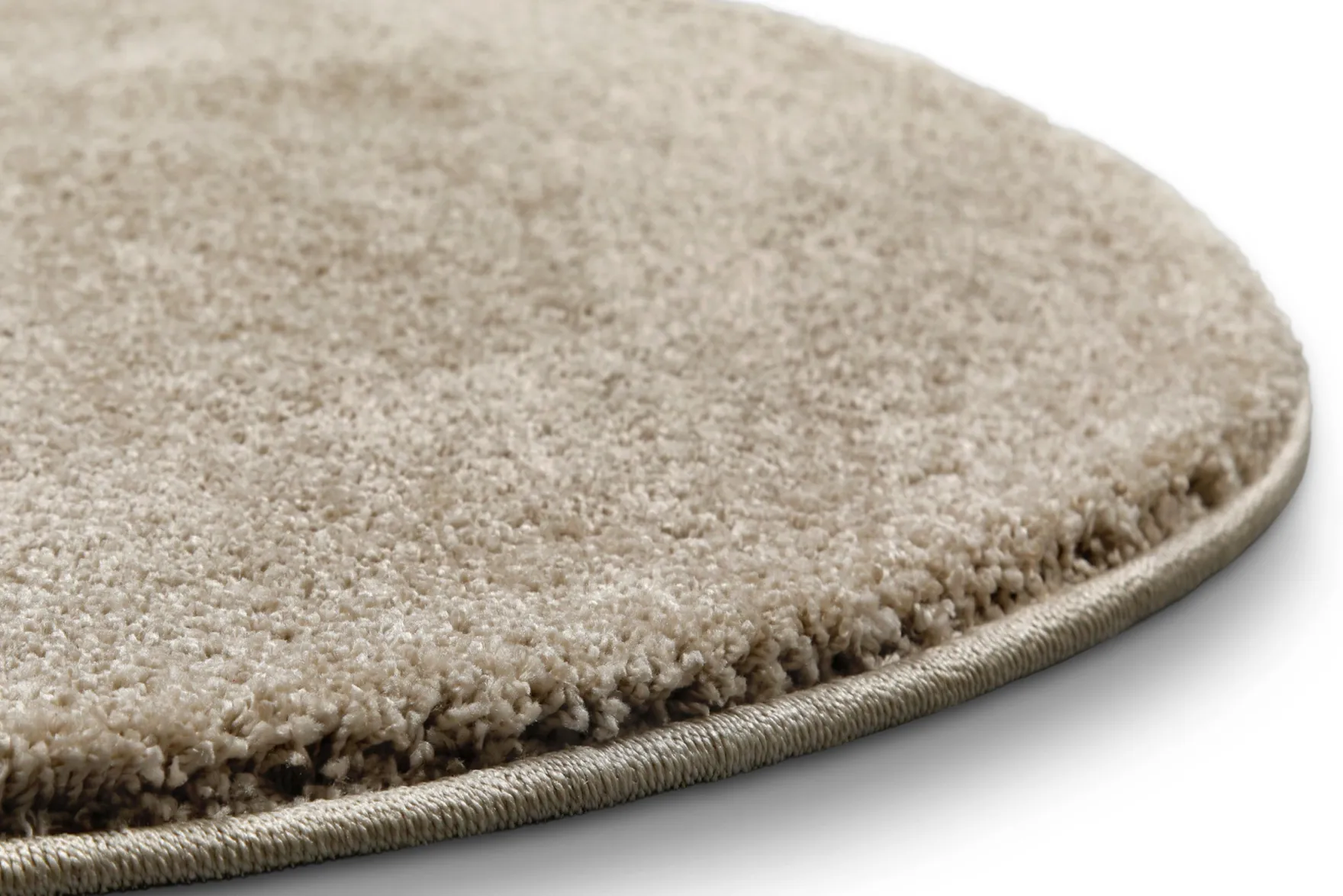 Kurzflorteppich Rund Sand Beige "Nova" WECONhome Basics