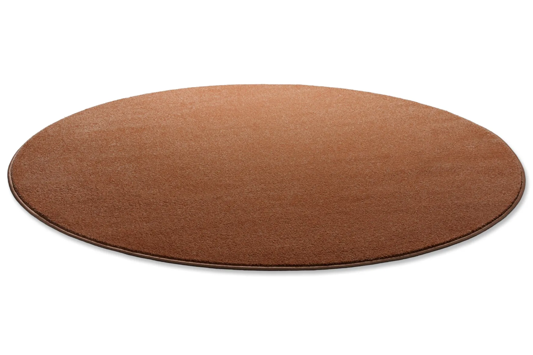 Kurzflorteppich Rund Ziegel Rot "Montepulciano" Homie Living