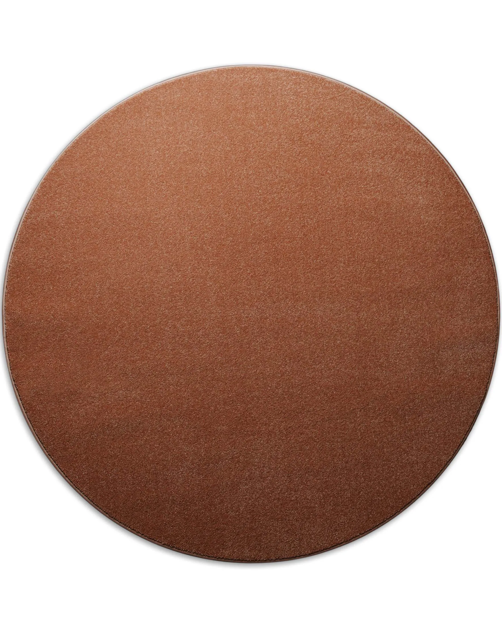 Kurzflorteppich Rund Ziegel Rot "Montepulciano" Homie Living