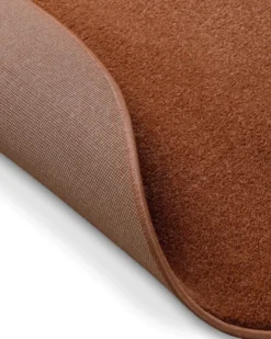 Kurzflorteppich Rund Ziegel Rot "Freja" WECONhome Basics