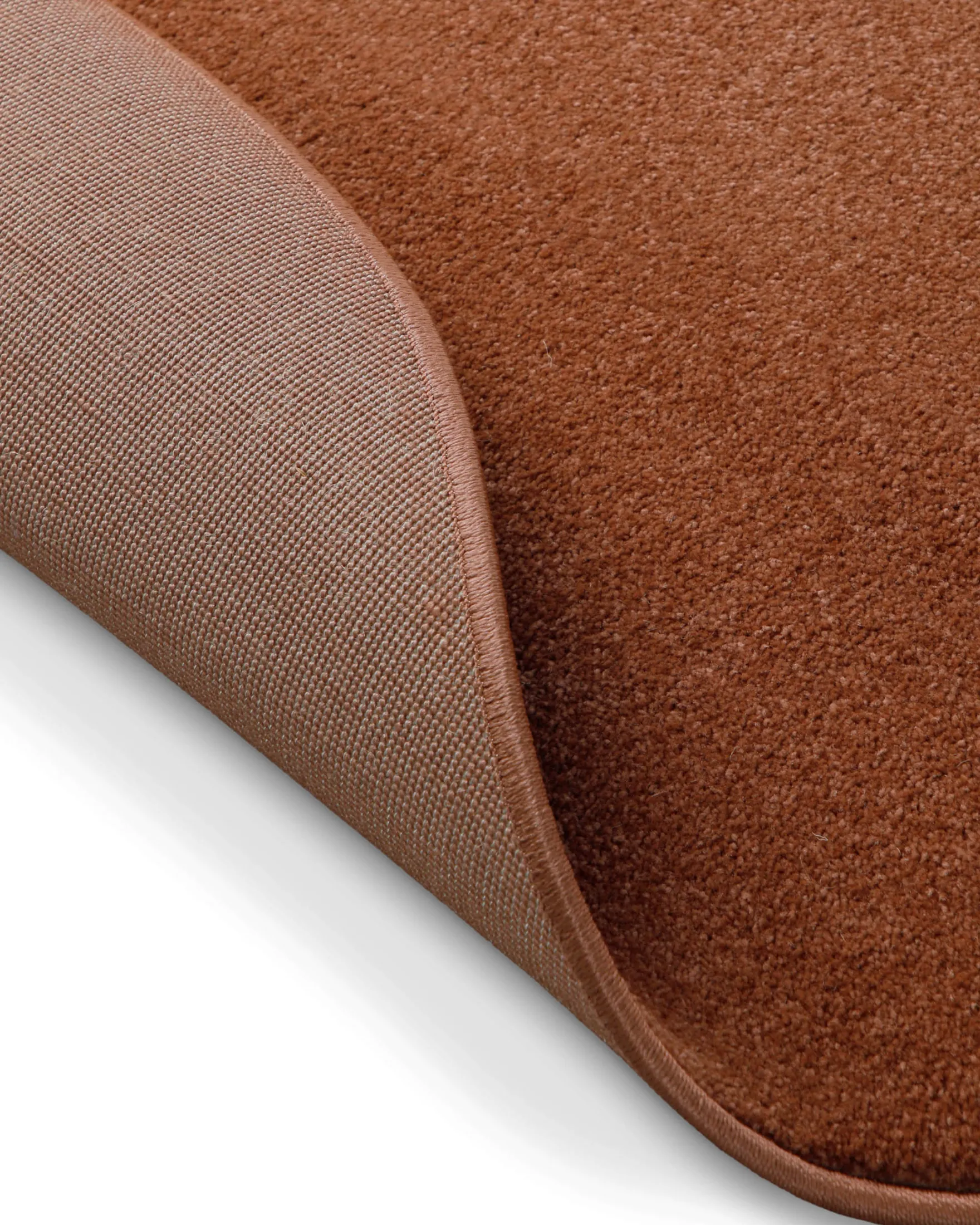 Kurzflorteppich Rund Ziegel Rot "Freja" WECONhome Basics