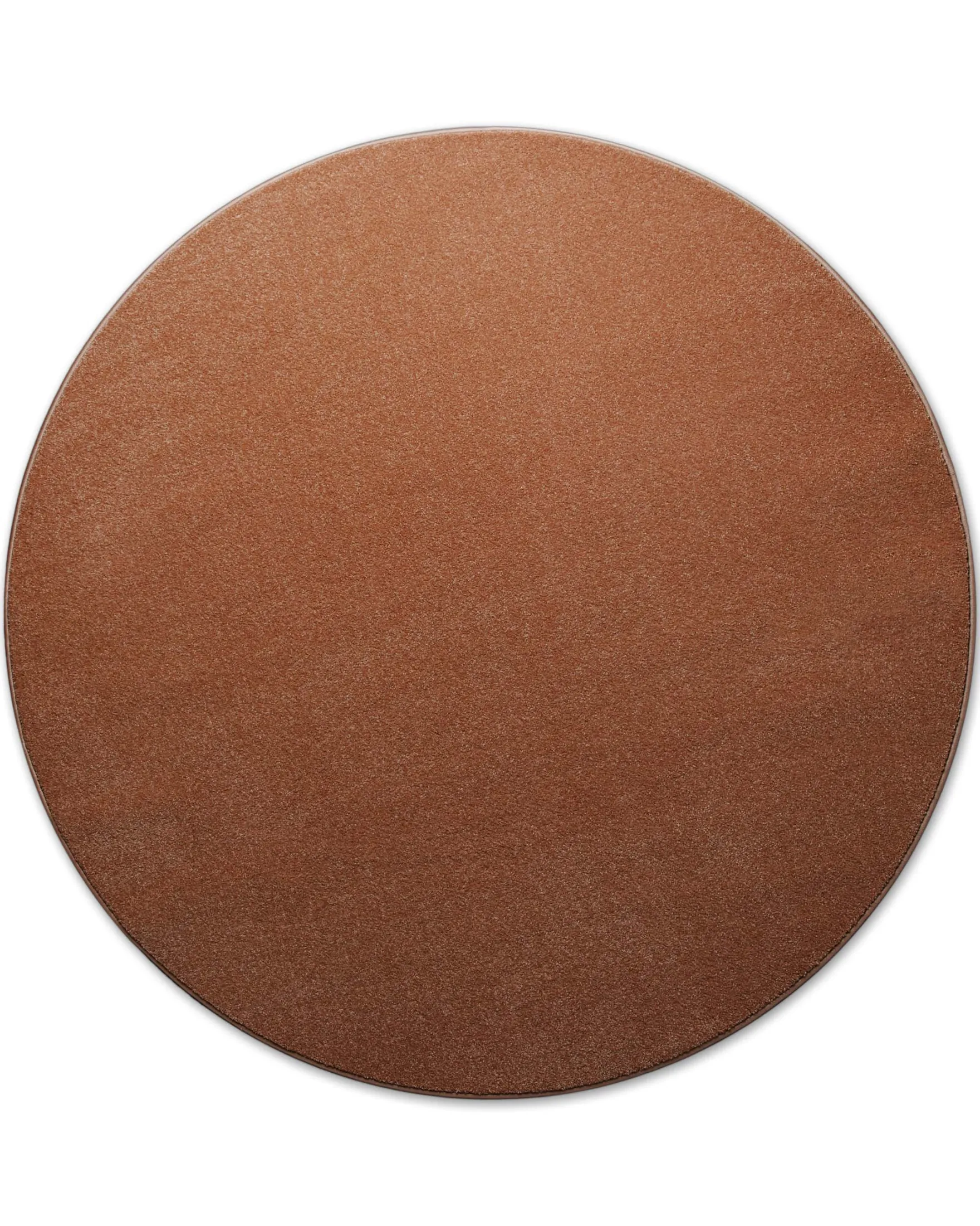 Kurzflorteppich Rund Ziegel Rot "Freja" WECONhome Basics