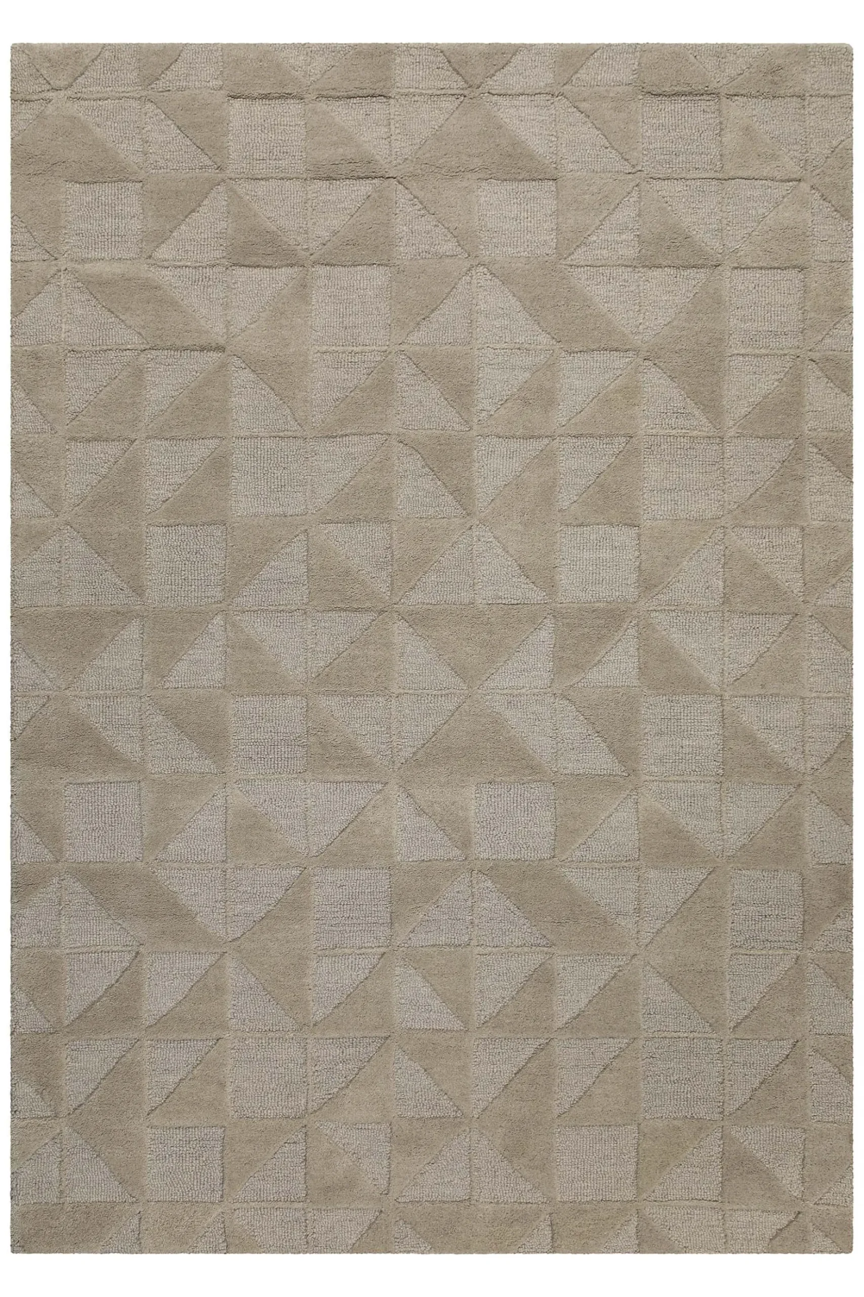 Kurzflor Teppich Sand Beige aus Schurwolle "Hamptons THIRTYSEVEN" WECONhome
