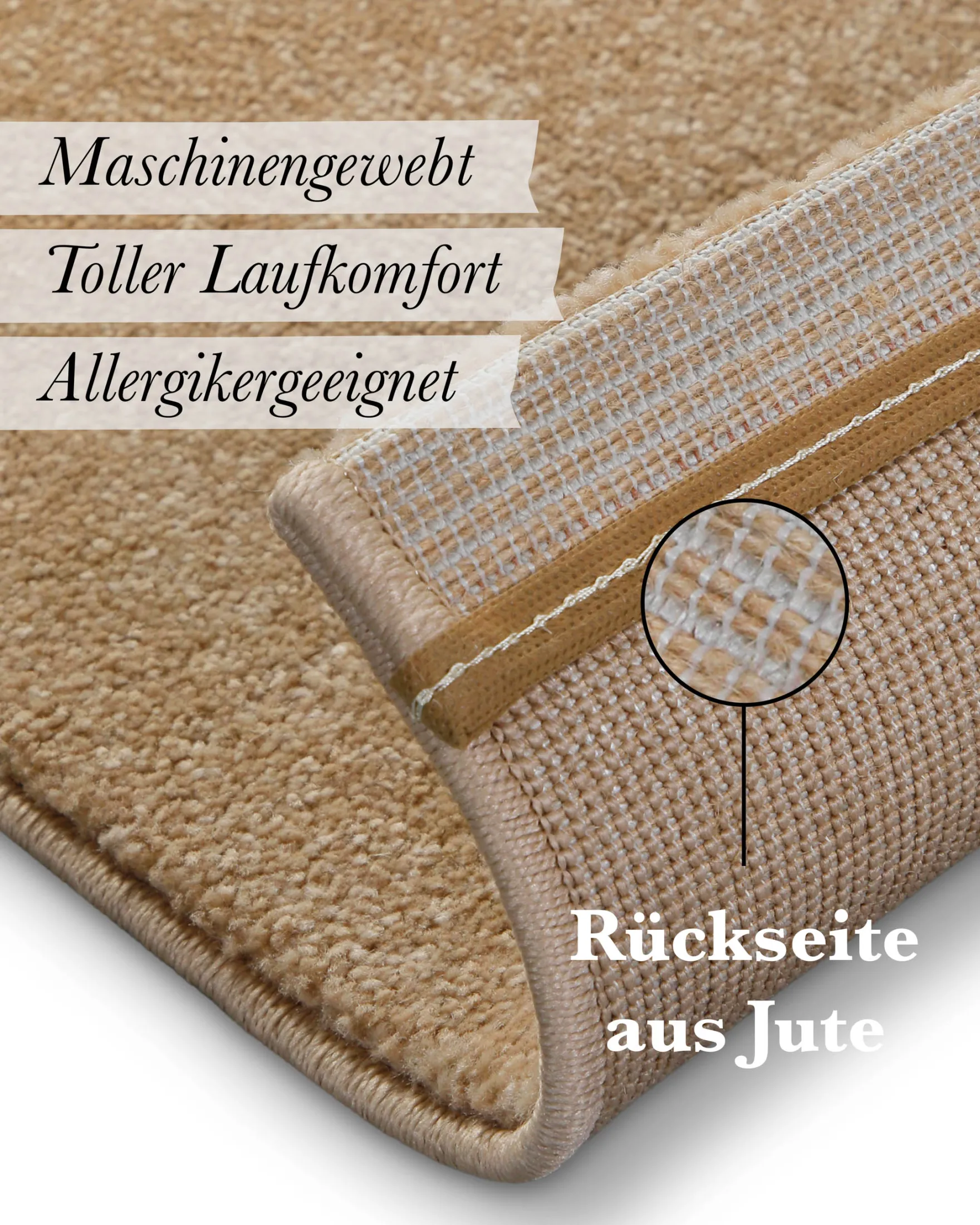 Kurzflorteppich Sand Beige "Freja" WECONhome Basics