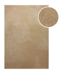 Kurzflorteppich Sand Beige