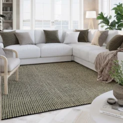 Kurzflor Teppich Sand Beige 