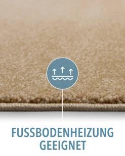 Kurzflorteppich Sand Beige "Montepulciano" Homie Living