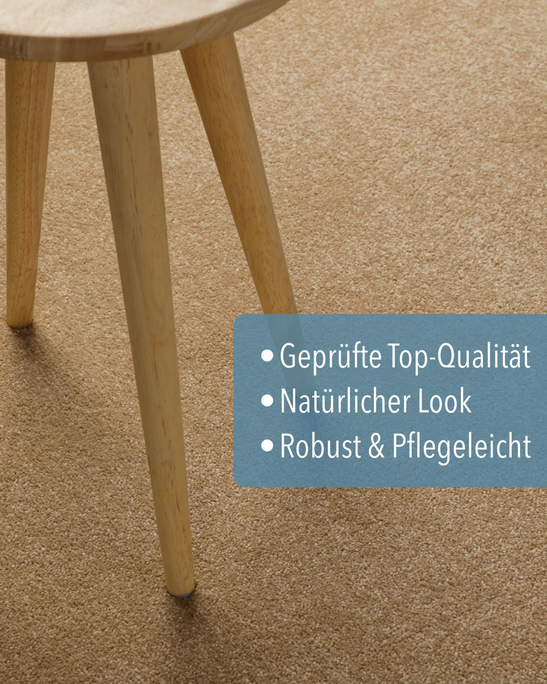 Kurzflorteppich Sand Beige "Montepulciano" Homie Living