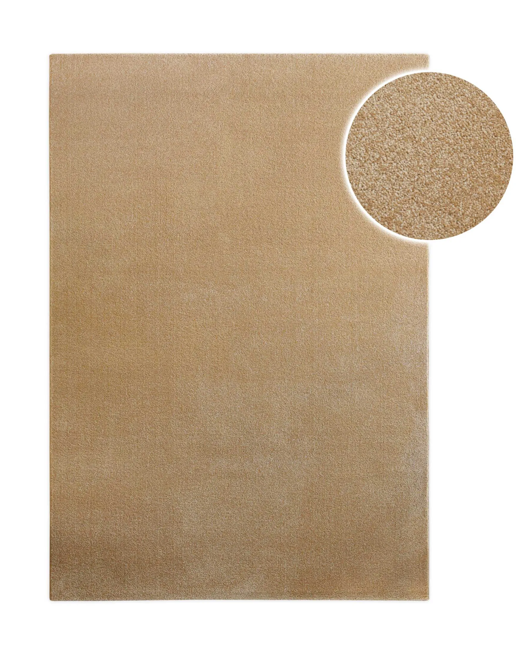 Kurzflorteppich Sand Beige "Montepulciano" Homie Living