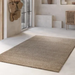 Kurzflorteppich Sand Beige "Nova" WECONhome Basics