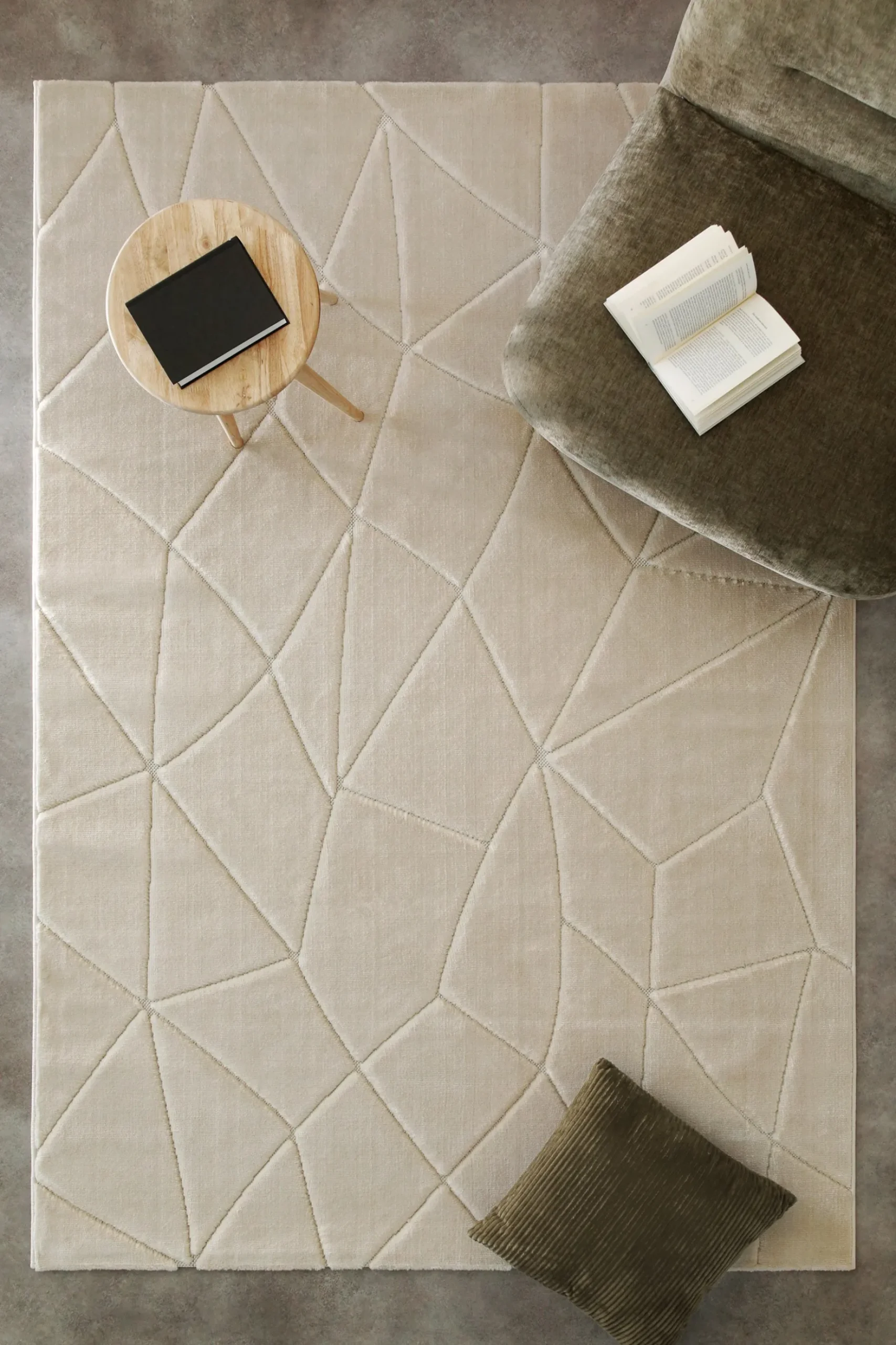 Kurzflorteppich Sand Beige "Unplugged" WECONhome