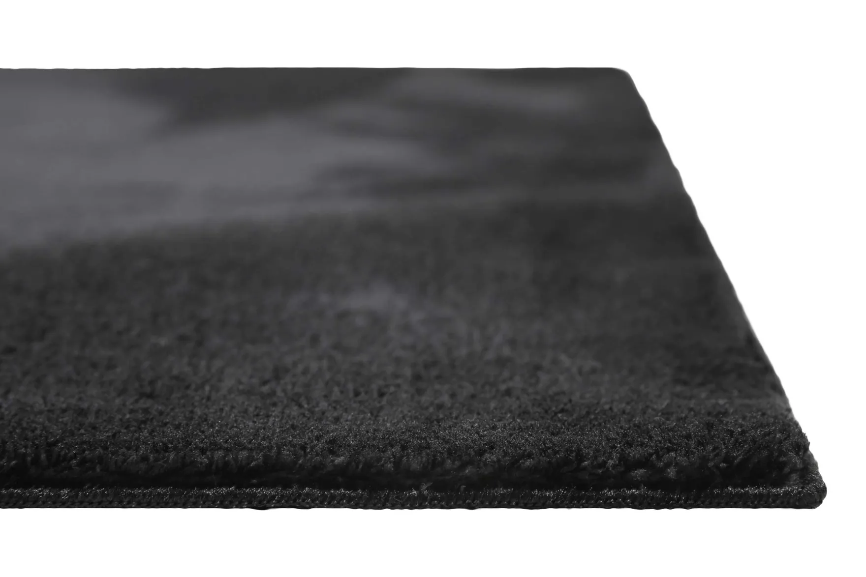 Kurzflor-Teppich Schwarz soft & weich "Lago" Homie Living