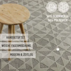 Kurzflorteppich Taupe 