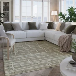 Kurzflor Teppich Taupe meliert 