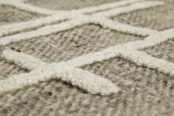 Kurzflor Teppich Taupe meliert 