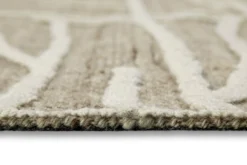 Kurzflor Teppich Taupe meliert 