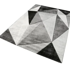Moderner Webteppich – Robustes & Pflegeleichtes Design - Farbe: Grau Anthrazit