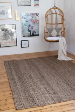 Nachhaltiger Teppich Natur Braun aus Jute "Camari" Green Looop