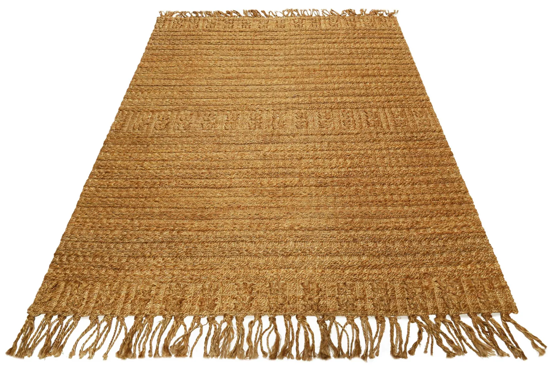 Nachhaltiger Teppich Naturfarben aus Jute "Marseille" Green Looop