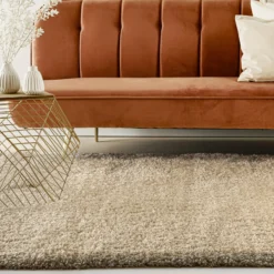 Nachhaltiger Teppich Sand Braun soft & weich