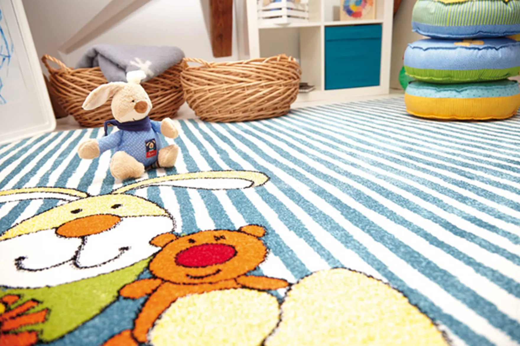 Sigikid Kinderteppich Blau "Semmel Bunny"