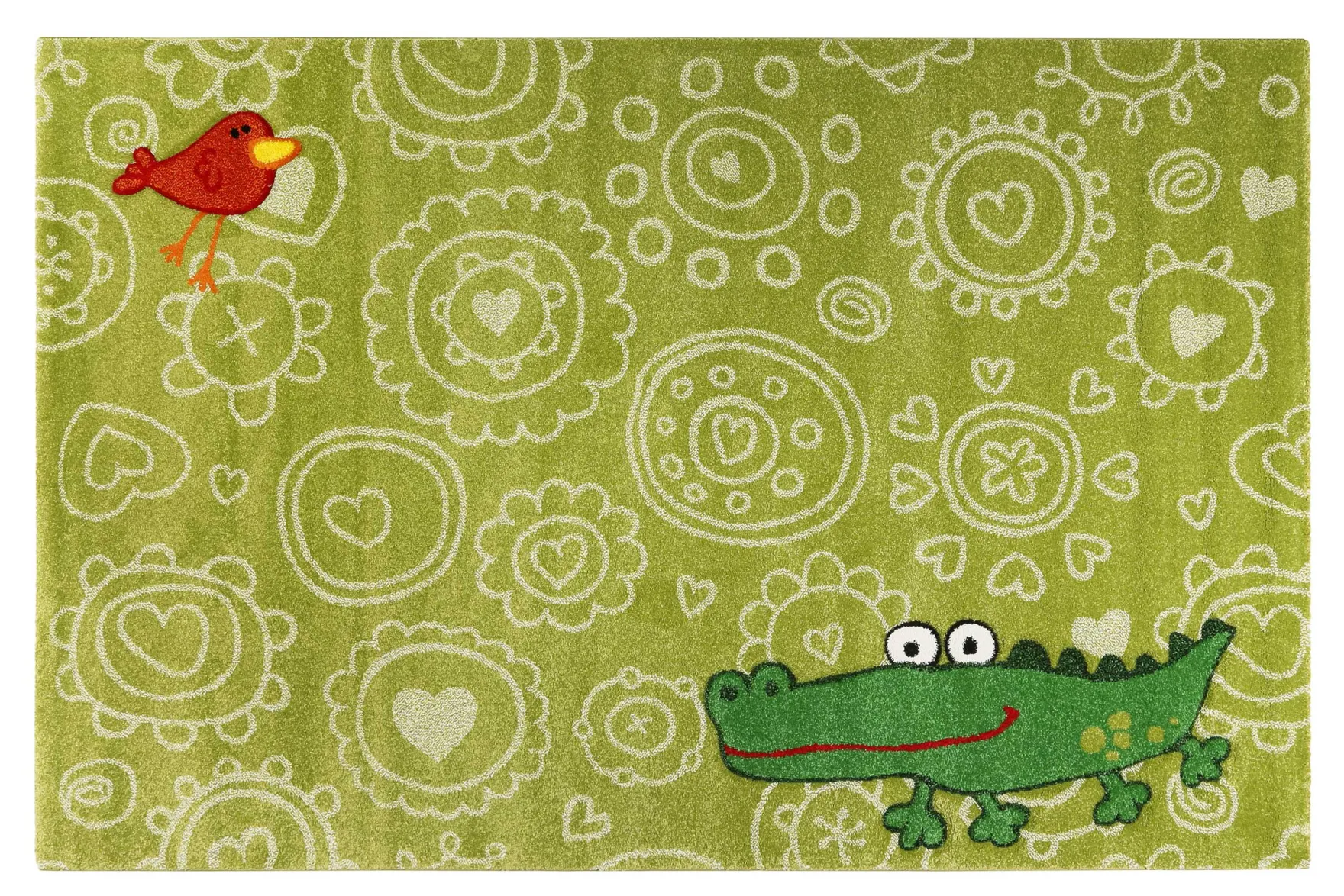 Sigikid Kinderteppich grün "Crocodile"