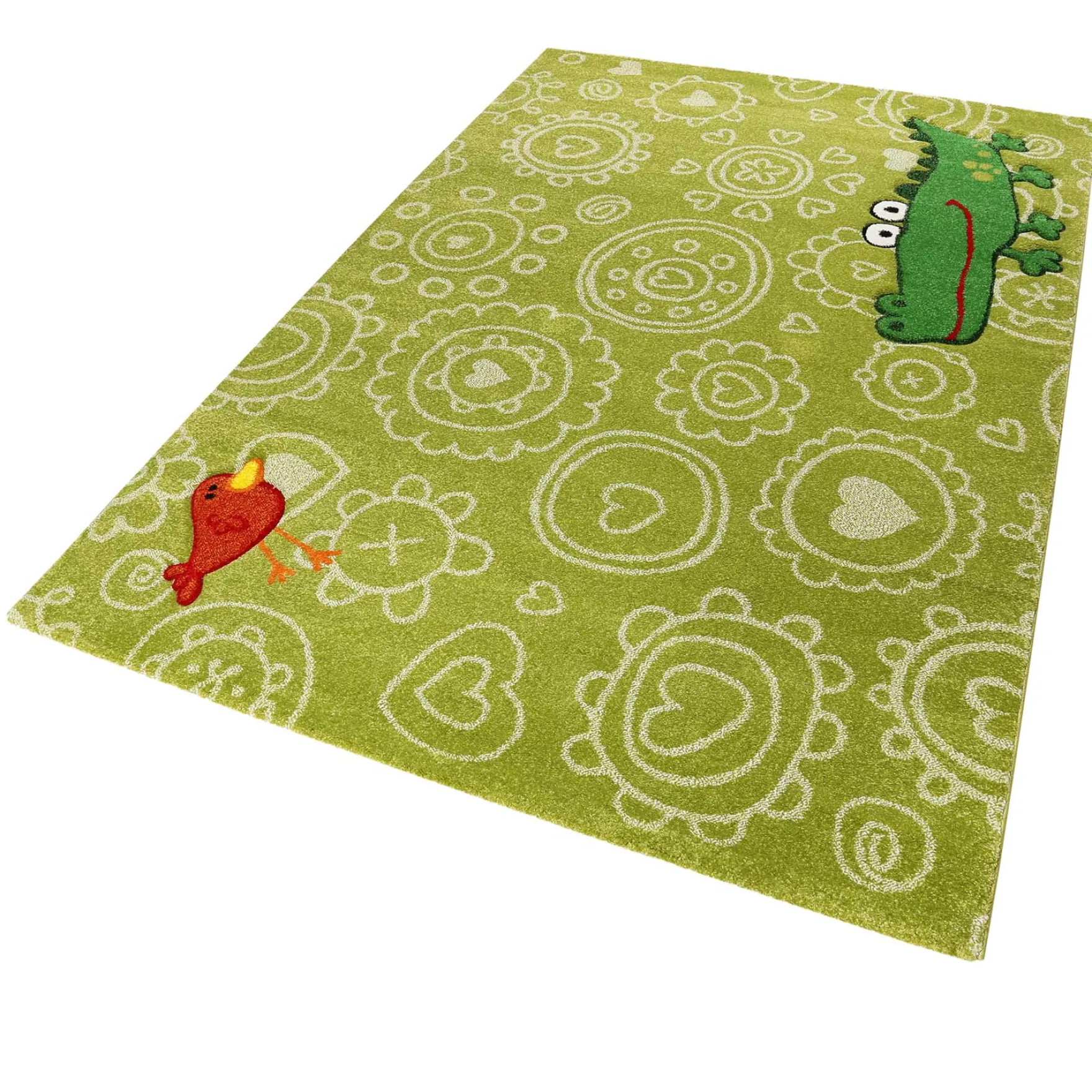 Sigikid Kinderteppich grün "Crocodile"