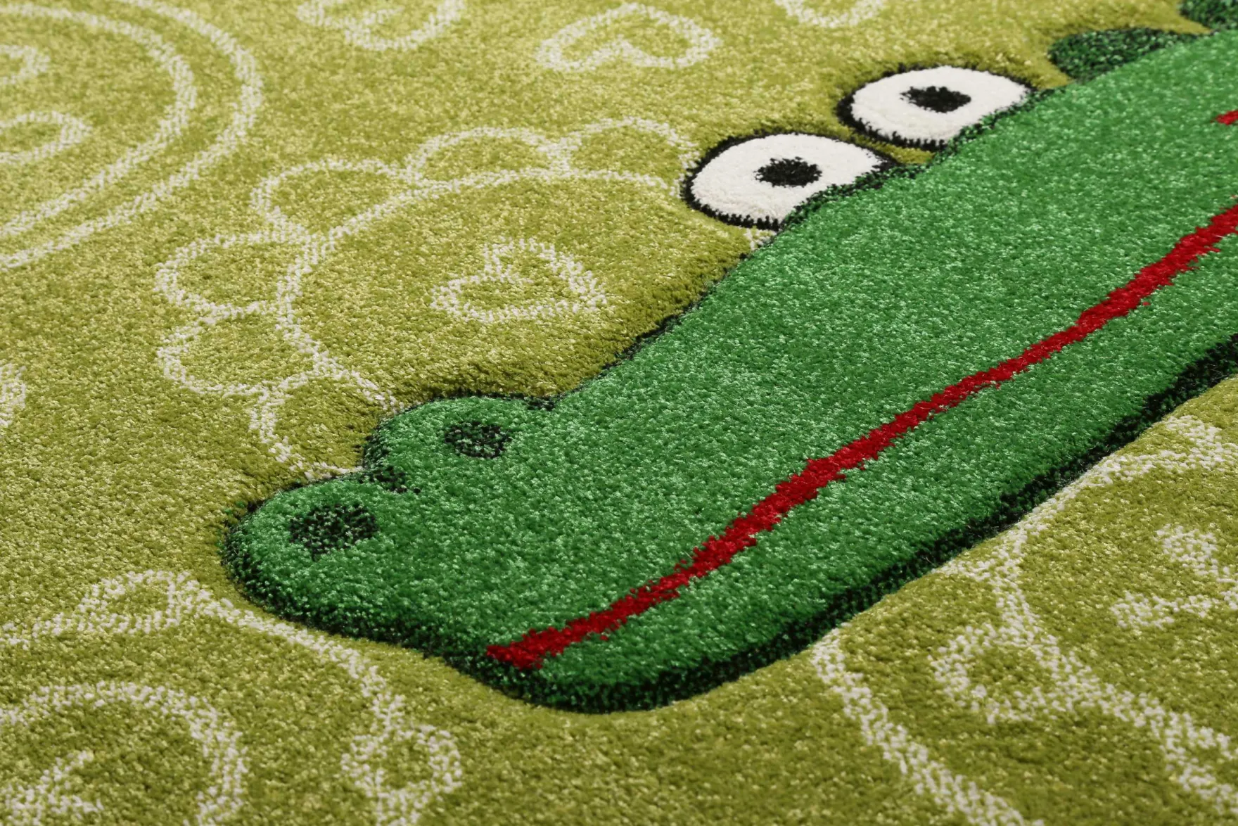 Sigikid Kinderteppich grün "Crocodile"