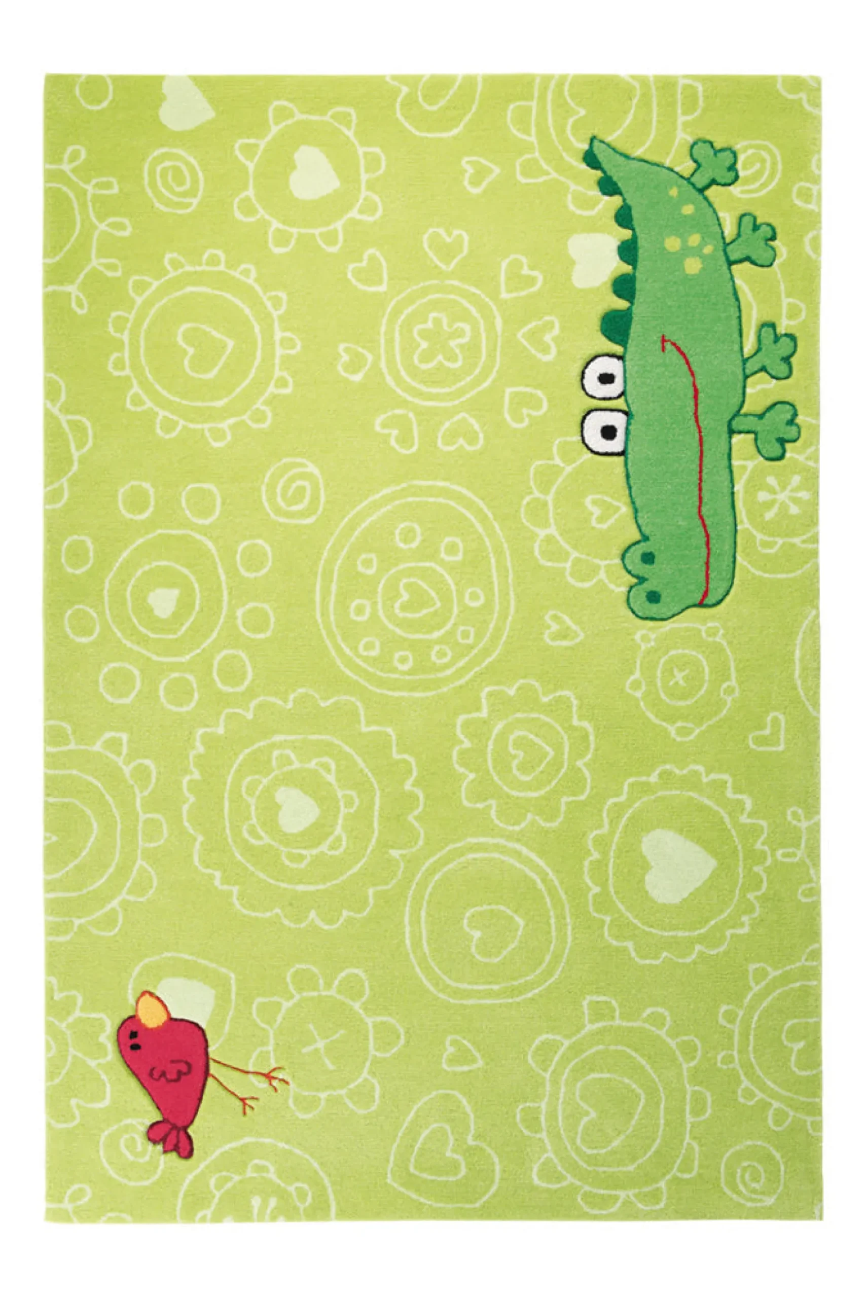 Sigikid Kinderteppich 120x180 cm Grün "Crocodile"