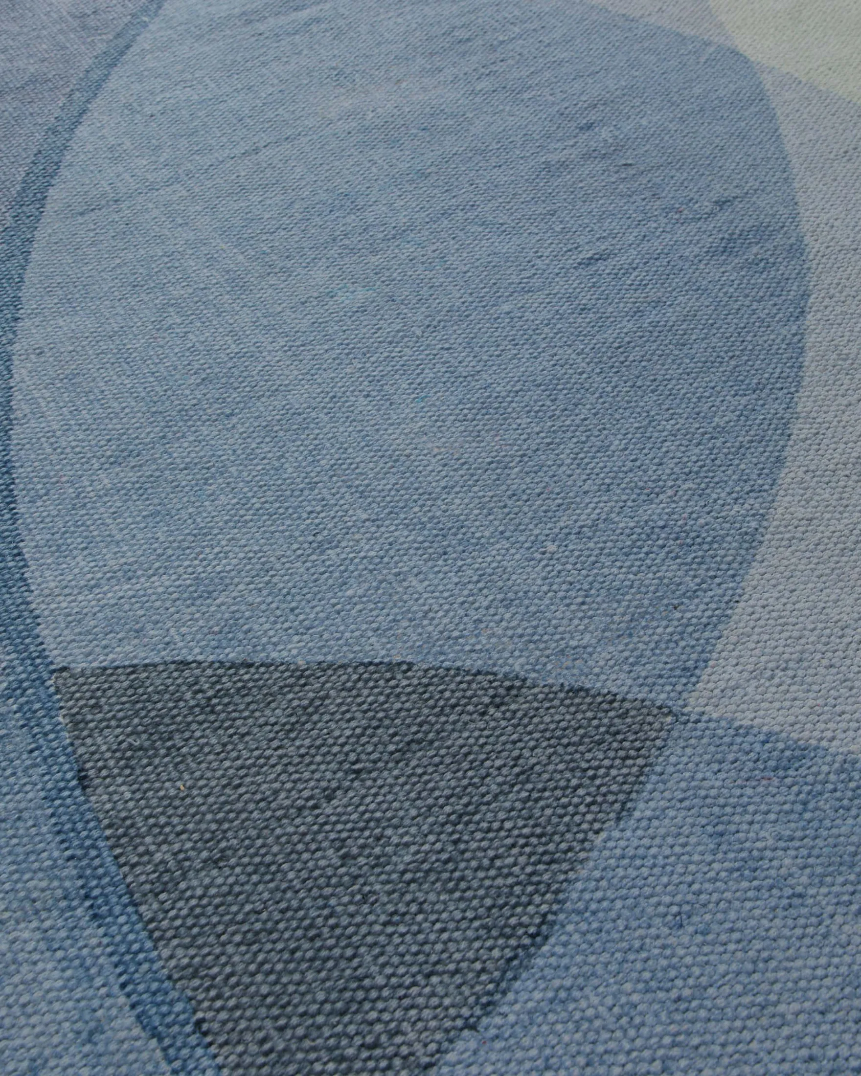 Spring Jacquard Teppich Baumwolle Kreise blau mint 160x230 cm