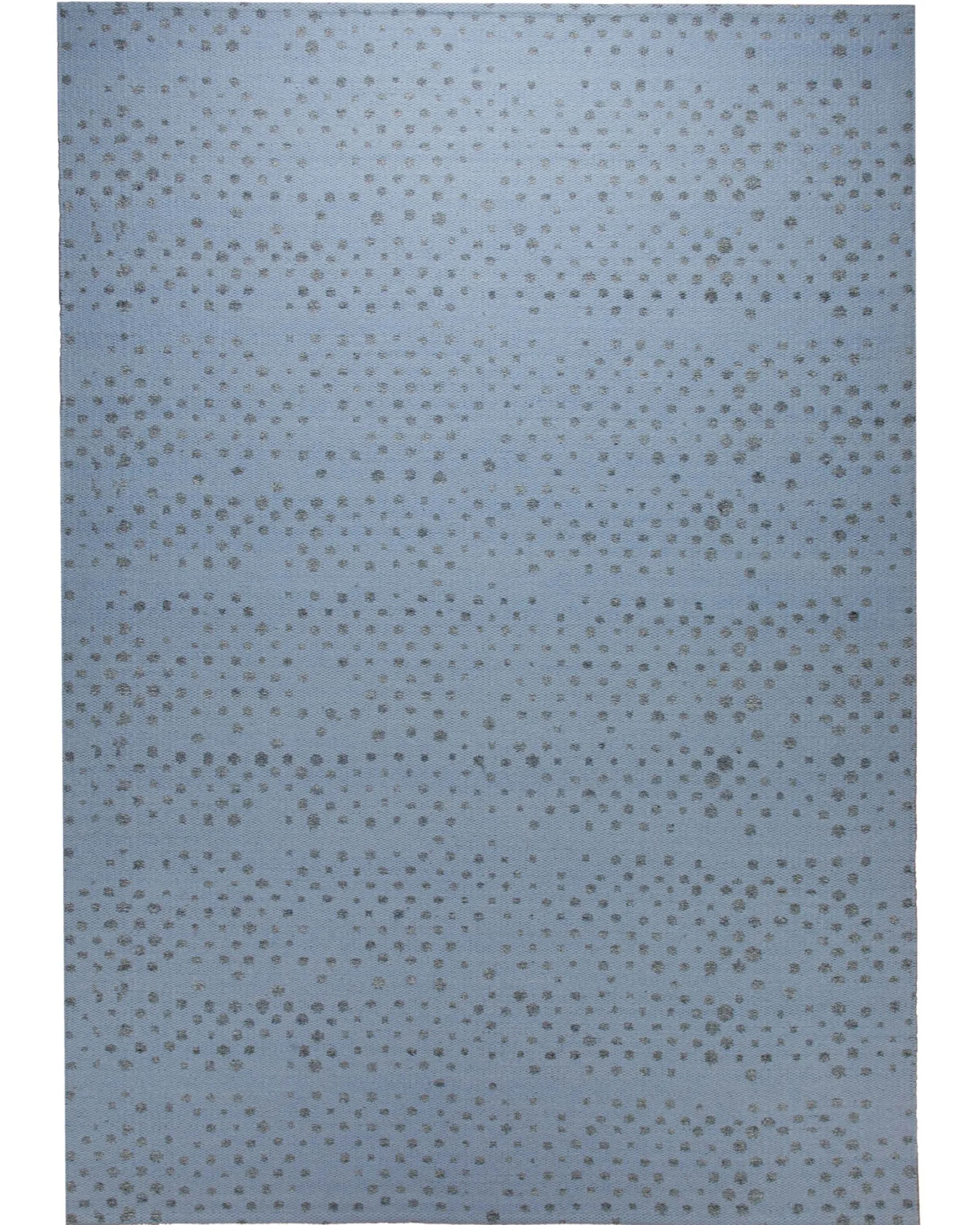 Spring Jacquard Teppich Baumwolle Punktstruktur hellblau 160x230 cm